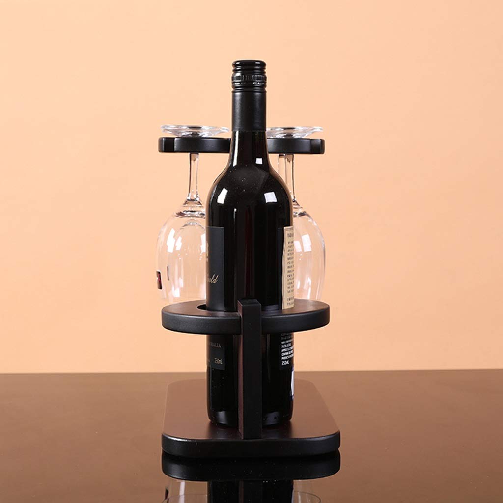 Estante de Vino Simple de Moda, Soporte de Copa de Vino de Madera Maciza, Soporte de Copa de Vino al revés, Adornos de decoración para el hogar y la Sala de Estar