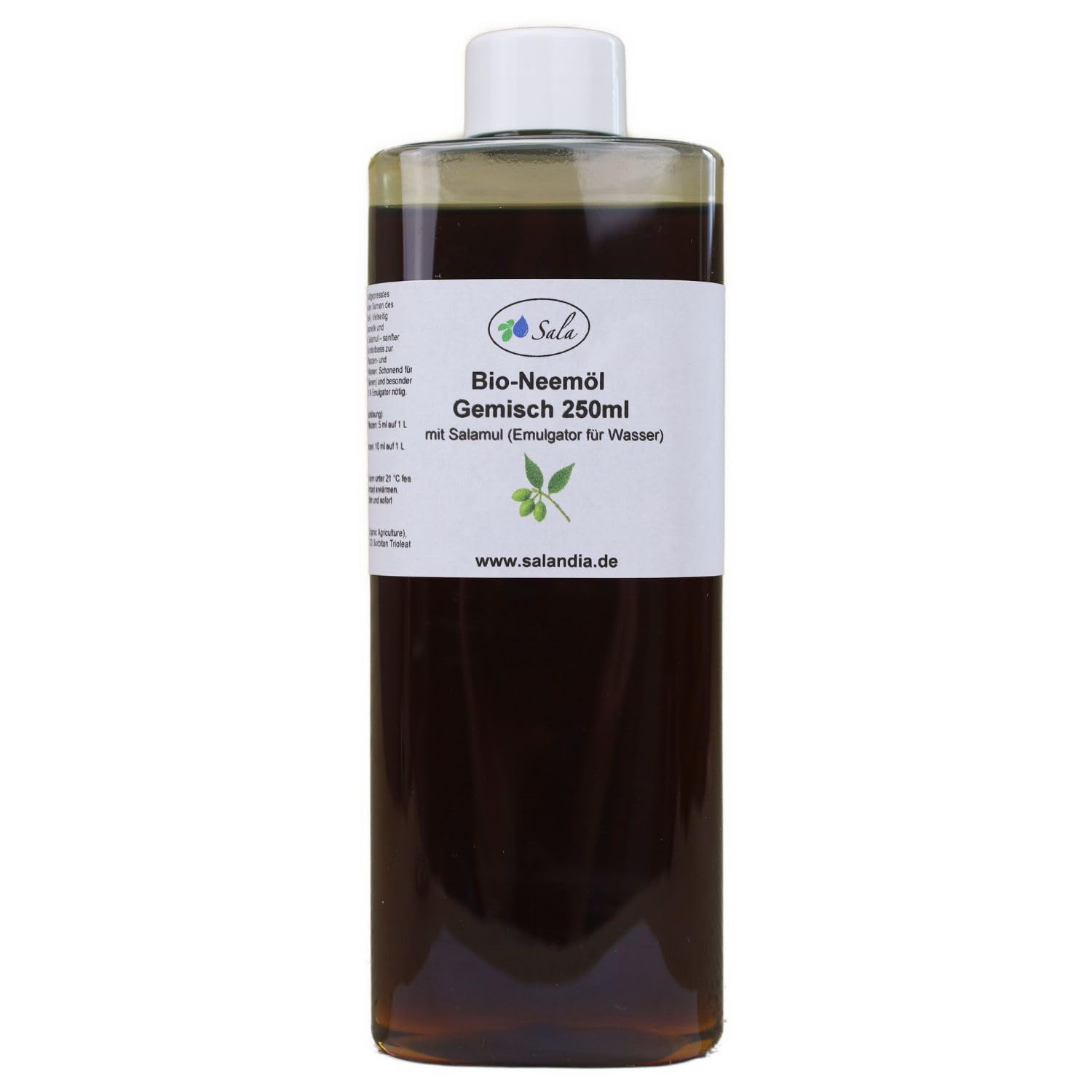 Sala Bio-Neemöl kaltgepresst mit Salamul Emulgator fertig gemischt 250 ml PET Flasche