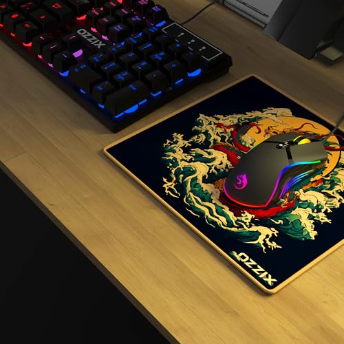 Mouse Pad Gamer Speed Premium Profissional Dragão Amarelo Presente Mousepad Japão Borda Costurada