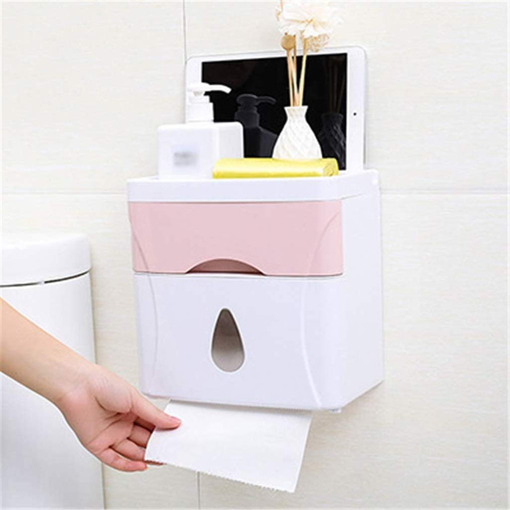 Montado en la Pared con el sostenedor de la Toalla de Papel Plegable Caja de Almacenamiento de Agua y al Polvo Cubierta con