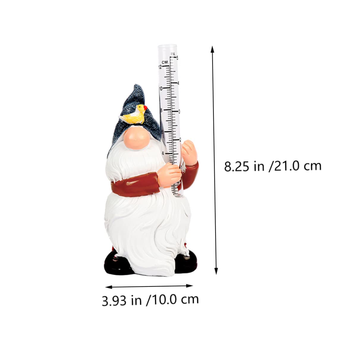 SUPVOX Lot De 2 Statues De Jardin avec Pluviomètre pour Pelouses Extérieures Fougères Artificielles pour L'Extérieur Grands Ornements Décoration De Patio Solaire Lumières