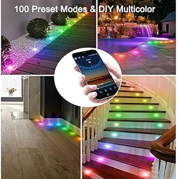 LED Deck Lights Kit RGB & Multicolor Dynamic Effect, Φ1.77