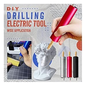 kelyee DIY Drilling Electric Tool, 0.7-1.2mm Micro Aluminum Light power Electric mini hand drill Set Portable Handheld…