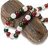 Christmas Beads for Jewelry Making - 48 Red, Green & White 8mm Crackle Glass Bead Set for Bracelets, Necklaces, Earrings, Holiday Craft Supplies, DIY Christmas Jewelry Supplies #3