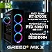Greed® MK2 - High End Gaming PC - AMD Ryzen 7 5700X & Nvidia Geforce RTX 5060Ti - Ultra Schneller RGB Computer + 4K Raytracing Rechner mit 4,60 GHZ - 32 GB DDR4 RAM - 1TB SSD - WLAN + W11 Pro