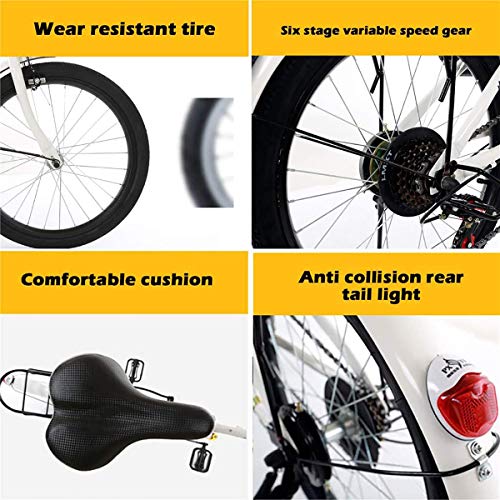 Vouwfiets, Heren Dames Opvouwbare Fiets + Stad Opvouwbare Mini Compacte Fiets Urban Commuter Adult, Opvouwbare Stads… - Afbeelding 5