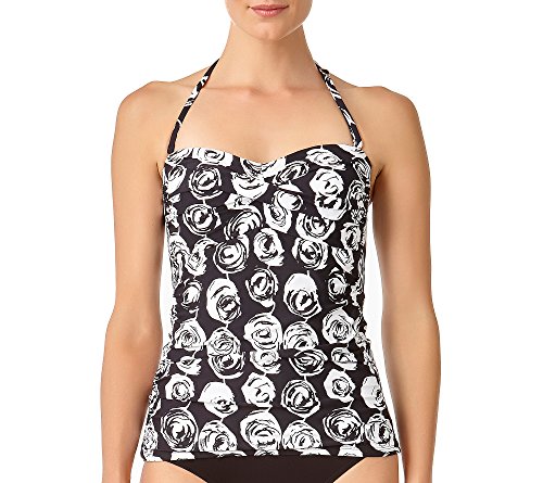 Image of Anne Cole Women's Twist Front Shirred Bandeau Tankini Swim Top