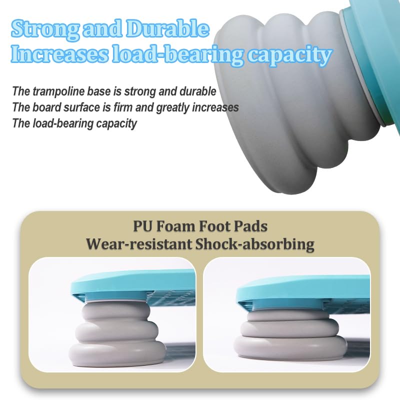 Homesally Blue,Mini Trampoline for Kids, 25 Inch Bounce Trampoline for Toddler, Autism Kids Sensory Integration Training Equipment, Indoor Trampoline w/Non-Slip Base, Max Loaded 330 lbs - Image 5