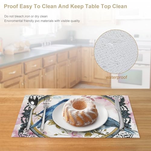 Sets de table résistants à la chaleur aspect dentelle fine PVC qualitatif pour réception - 5
