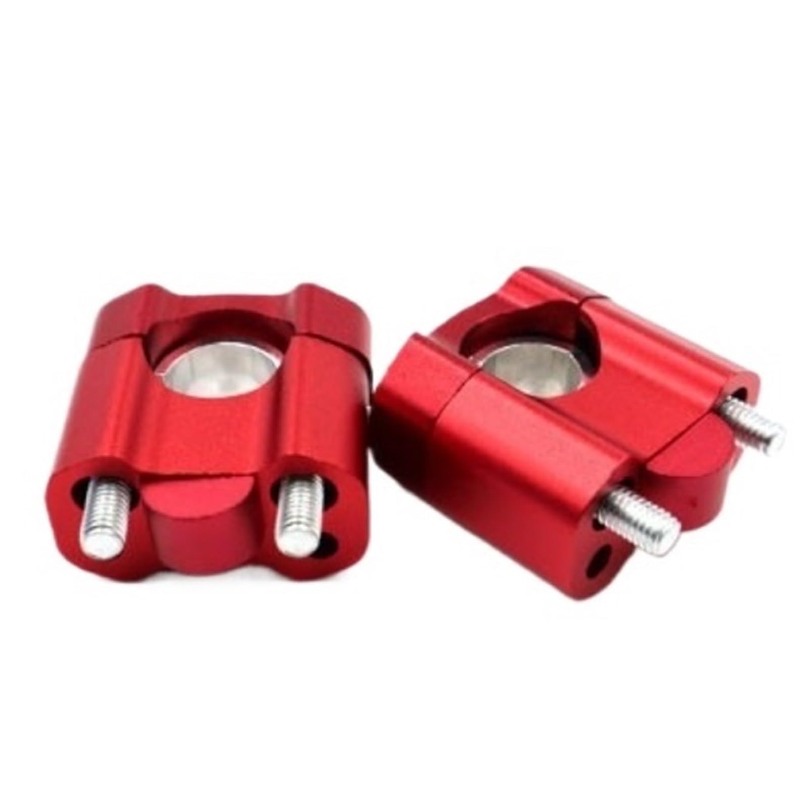 MNEVZX Handlebar risers kit Motorcycle Modification Accessories 22MM 28MM CNC Handlebar Clamp Fat Bar Risers Mount Adaptor For Dirt Bike(Red)