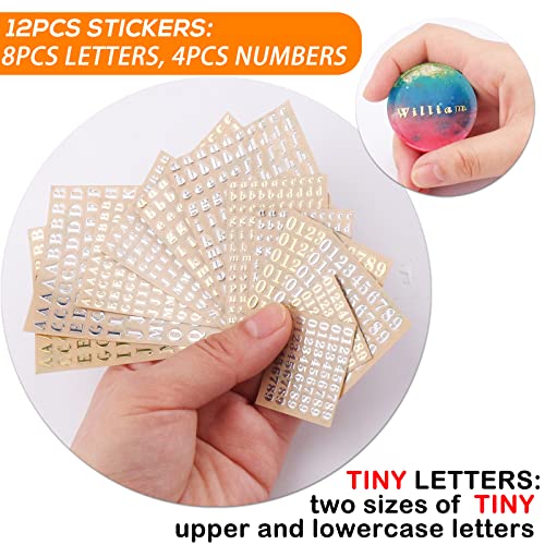 Letter Resin Stickers, AIERSA Small Letter Stickers for Resin Scrapbook