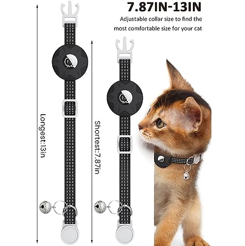 Collier chat AirTag silicone rouge réfléchissant résistant à l'eau