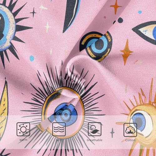 Wusikd Pink Boho Girls' Underwear Cotton Suns Moons Girls Briefs Soft Toddler Underwear 2T3