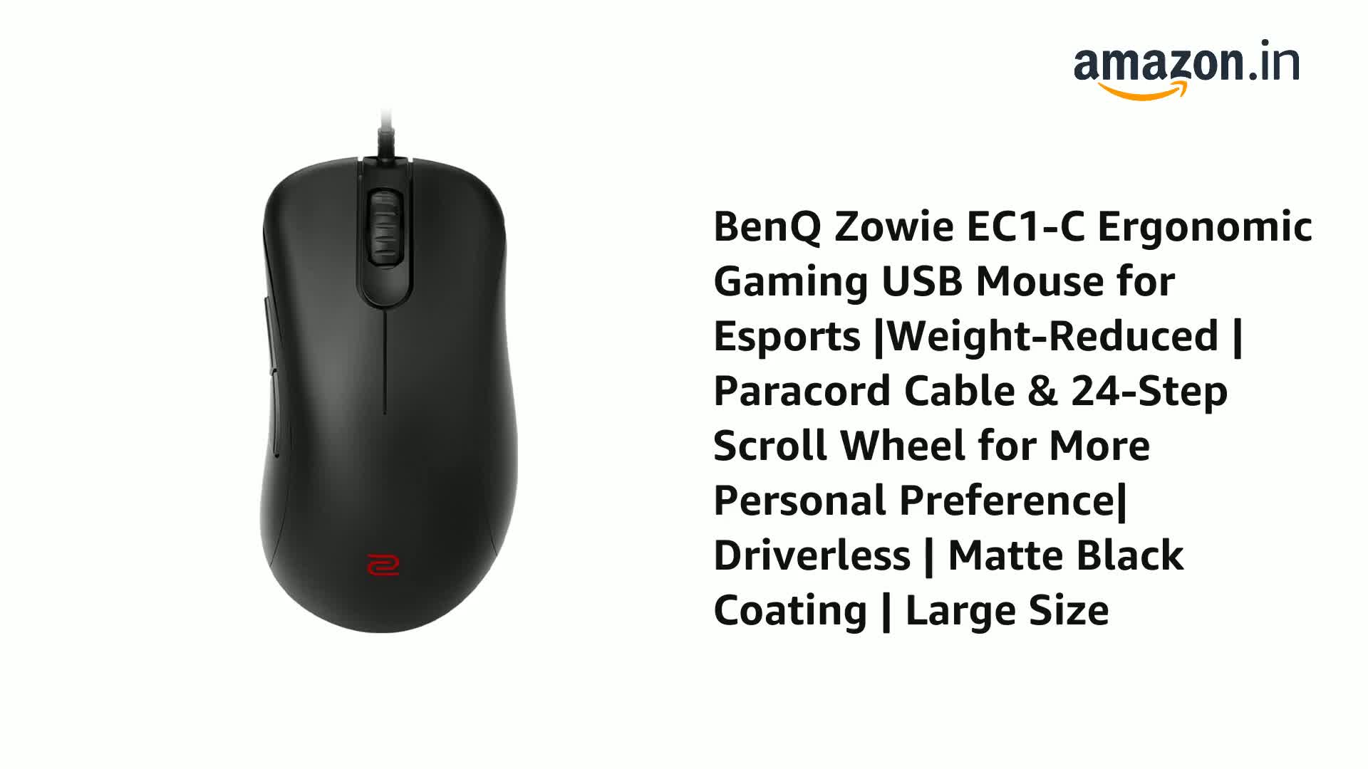 Amazon.in: Buy BenQ Zowie EC1-C Ergonomic Gaming USB Mouse for