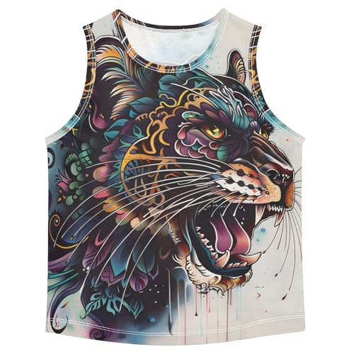Boys' Tank Top Shirt Black Panther Sleeveless T-Shirts