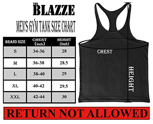 Image of THE BLAZZE 0057 Men's Tank Tops Muscle Gym Bodybuilding Vest Fitness Workout Train Stringers