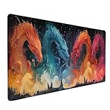 Alfombrilla Ratón Color Mousepad XXL 1200 x 600mm, Impermeable Mouse Pad Caer Alfombrilla Escritorio con Bordes Cosidos Base de Goma Antideslizante Accesorios Escritorio para Jugadores -ly250587