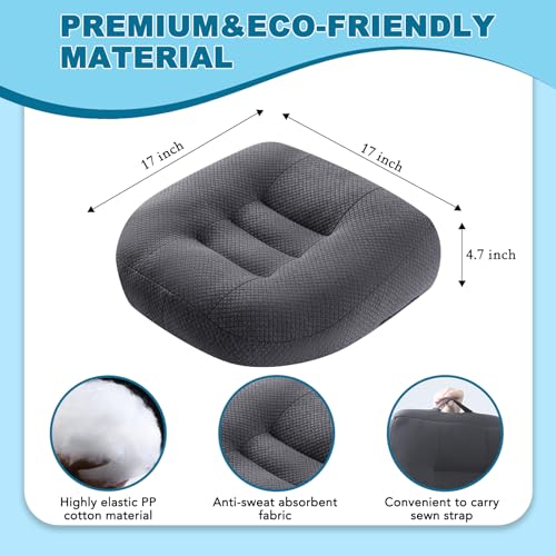 DYMGFZD Office Chair Cushions for Back and Butt, Ergonomic Chair/Seat Cushion for Long Sitting, Sitting Pillow for Automobile, Wheelchair, Computer,Office Chair Hip Support Grey by DYMGFZD - Image 6