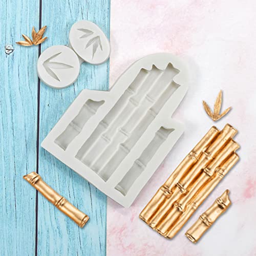 Molde de silicona para pasteles forma panda y bambú miniatura 2