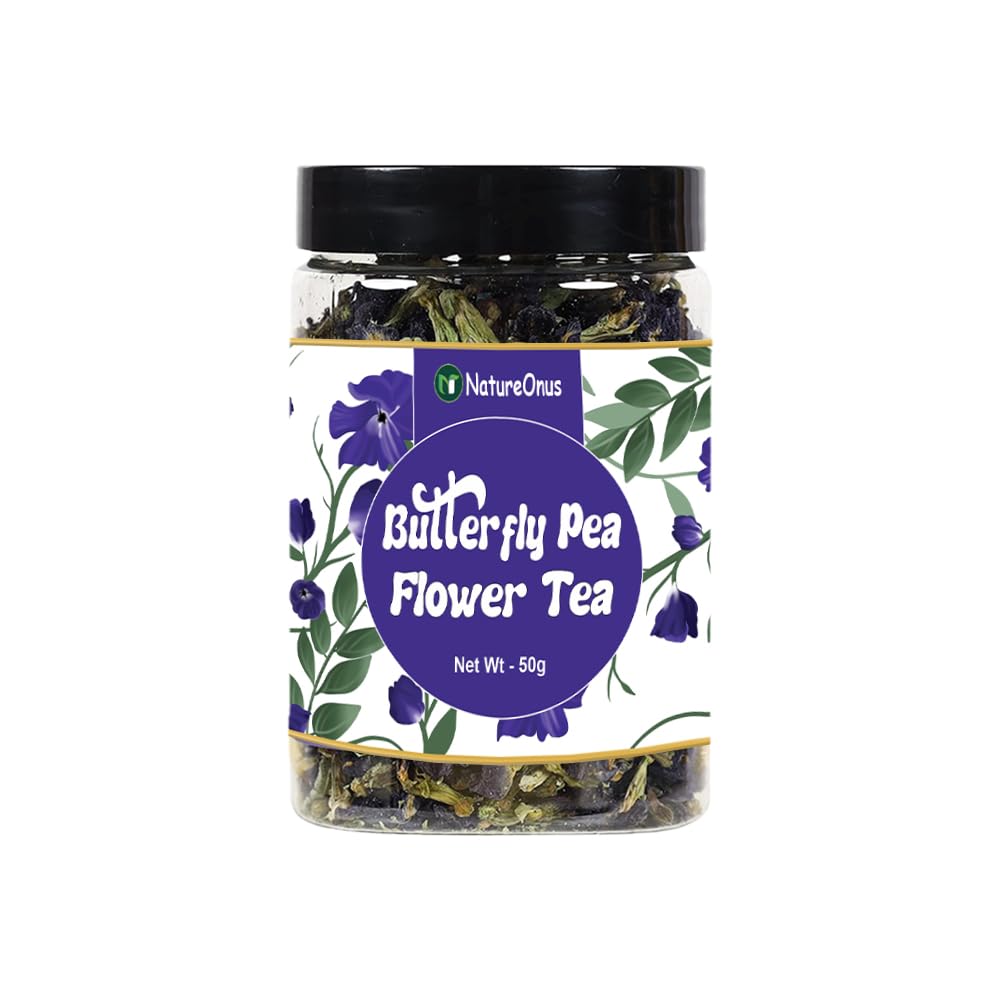 NatureOnus Blue Butterfly Pea Flower Tea-40g | 100% Natural Herbal Tea | Sangu Poovu Flower | Herbal Tea - Ayurvedic Shankhpushpi Flower (Rich in Antioxidants | Add to teas & cocktails | Natural Colourant) (B0D89Y2SYZ) Amazon Price History, Amazon Price Tracker