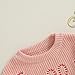 Infant Newborn Baby Christmas Sweater Cute Candy Cane Warm Knitted Sweater Top Toddler Fall Winter Clothes (Pink Jolly, 0-3 Months)