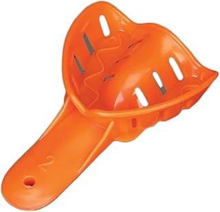 PLASDENT - Excellent-Colors #2 Child Medium-Upper - # ITO-2U - Color: Orange - (25 Pcs/Bag) - Ortho Impression Trays [ Disposable Plastic Impression Trays ] 001-ITO-2U