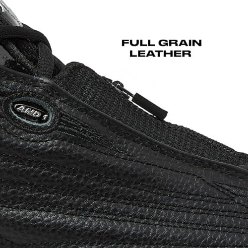 AND1 Mad Game Pro Mens Basketball Shoes, White or Black Basketball Shoes Men, Retro Leather Athletic Sports Sneakers Mens Size 9-142