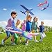 Keejoy 4-Pack LED Airplane Launcher Toy - 2 Flight Modes, Foam Glider Planes for Kids, Outdoor Toys for Kids Ages 3 4 5 6 7 8 9 10 11 12 Year Old Boys & Girls Birthday Gift, Outdoor Sport Party Favor