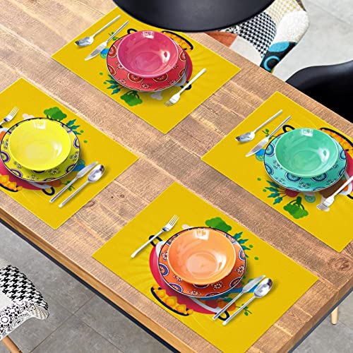 Sets de table de cuisine lot de 6 pour protéger des assiettes chaudes - 8