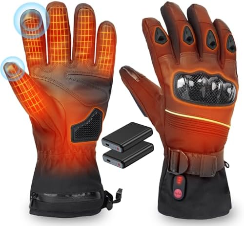 （23:30時点） 電熱グローブ 電熱手袋 【2025年新モデル 防衝撃ヒーターグローブ】 20000mAhバッテリー付き 65℃最高温度 プロテクター付き 3Mシンサレート バイク用 メンズ レディース 3段階温度調節 タッチパネル対応 滑り止め 裏起毛 防寒 (ブラック, M)