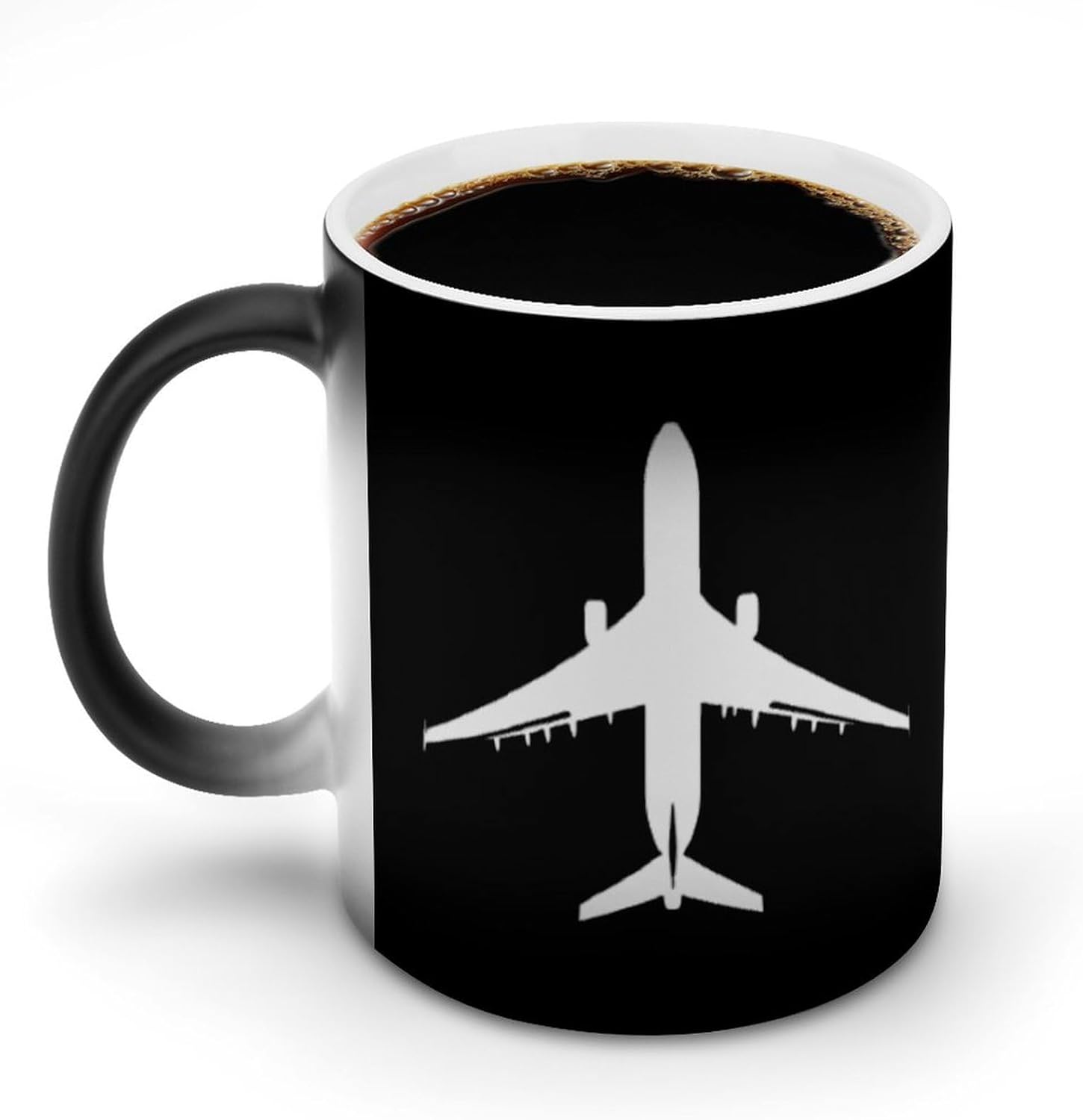Airplane Funny Color Changing Coffee Mug Ceramic Magic Cup Personalized Discoloration Tea Mugs