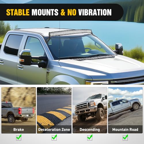 Image of Nilight 54 Inch Curved Light Bar Bracket for Ford F250 F350 F450 1999-2016