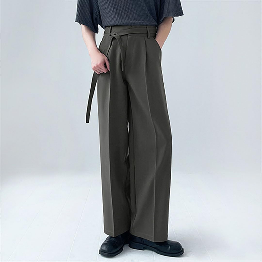 Vogrtcc Herren-Hose Mit Lockerer Taille, Hoher Taille Und Weitem Bein