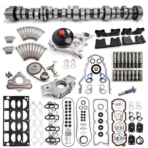 BTSCAR AFM/DOD 5.3 Camshaft Kit Fits for 2007-2013 Chevy Silverado 1500 Tahoe GMC Envoy Sierra Buick Isuzu V8 16 Valves with Head Gasket Oil Pump & Timing Chain