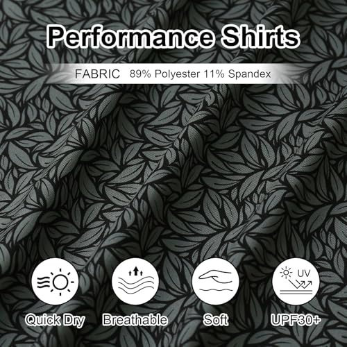 Image of Golf Shirts for Men - Dry Fit Moisture Wicking Short Sleeve Performance Sport Casual Striped Collared Mens Polo Shirt