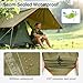 FREE SOLDIER Camping Tarp Waterproof Portable Multifunctional Outdoor Camping Traveling Awning Backpacking Shelter Rain Tarp (Brown 10×13ft)
