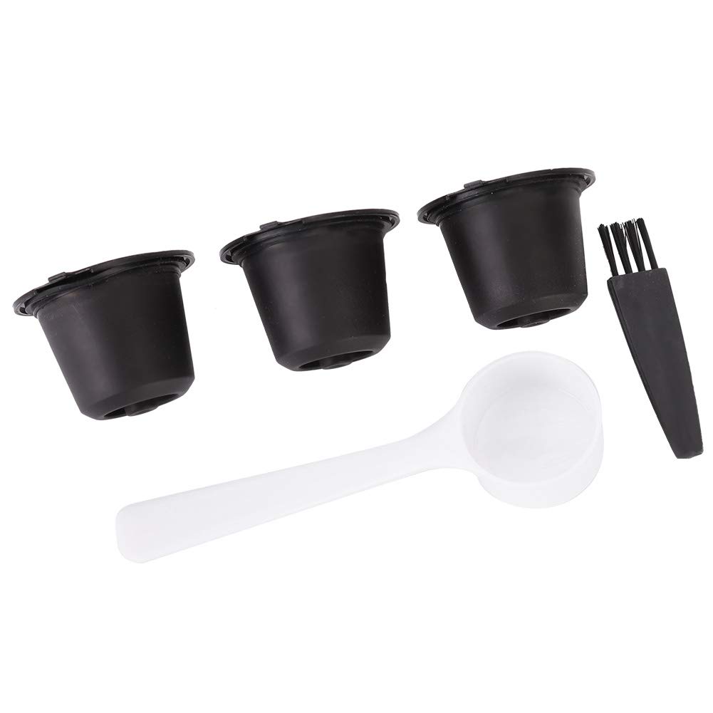 Cocoarm Capsule Filtro caffè Riutilizzabili per Macchina, Alta Precisione, Facili da Pulire, Comodo Uso Domestico, Confezione da 3 (BLACK)