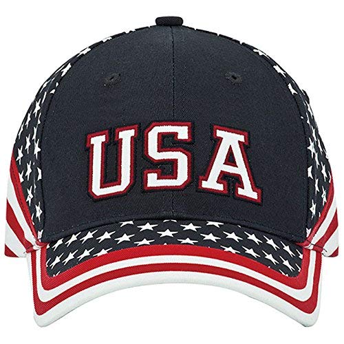 Mg Washed Cotton Twill Stars & Stripes Usa Ball Cap Hat Usa Flag Cap #TOP1