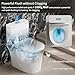 CANEST Compact One Piece Toilet for Bathrooms, Round Small Toilet with Siphon Dual Flush and MAP 1000g, Quiet Soft Close Seat, Space Saving, Standard 12