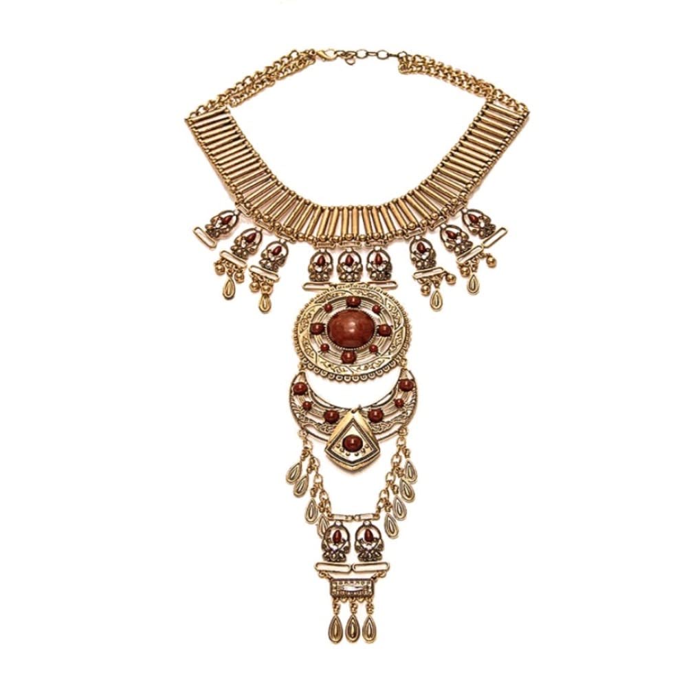 Amorar Dames Collier Corps Chaîne Bohème Clavicule Chaîne Rétro Chaîne Corps Bikini Bijoux Poitrine Chaîne Taille Chaîne Soutien