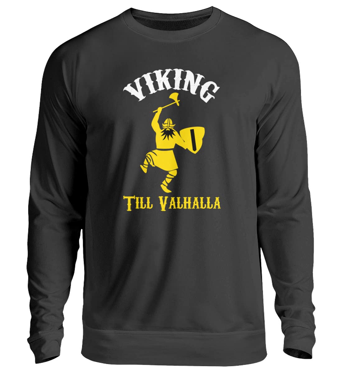 Pull Viking Till Valhalla noir XL pour style nordique unisexe - 3