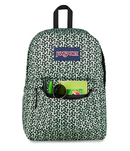 Image of JanSport SuperBreak Plus Backpack with Padded 15-inch Laptop Sleeve and Integrated Bottle Pocket - Spacious and Durable Daypack for Work and Travel, Team Colors Bratty /Black /Black