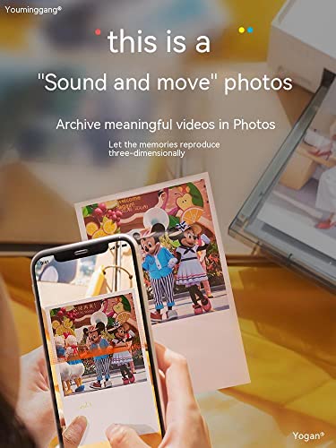 Lunnun Portable 4X6 Inch Instant Photo Printer | Compatible With Ios, Android And Wifi Devices Full-Color Printing (1 Ink Cartridge) (54 Pieces Of Photo Paper) (Wathet) #TOP3