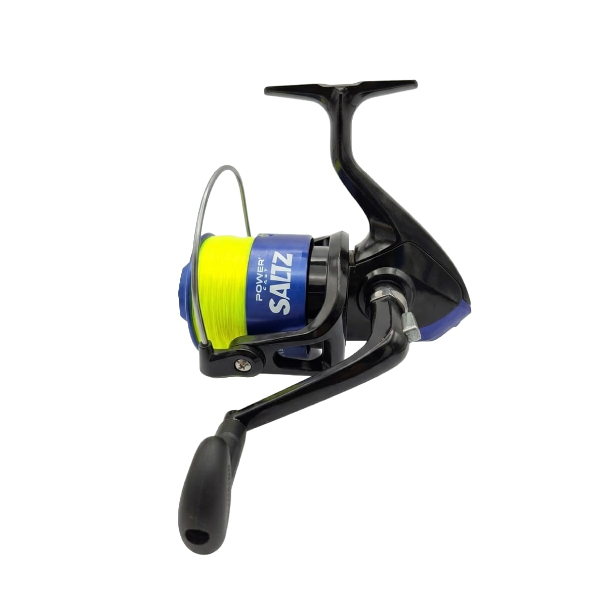Power Cast Saltz XH12000 Spinning Reel, Saltwater Resistant, 3 Stainless Steel BB, 15kg Max Drag, Loaded with 25lb Fluro Yellow Line