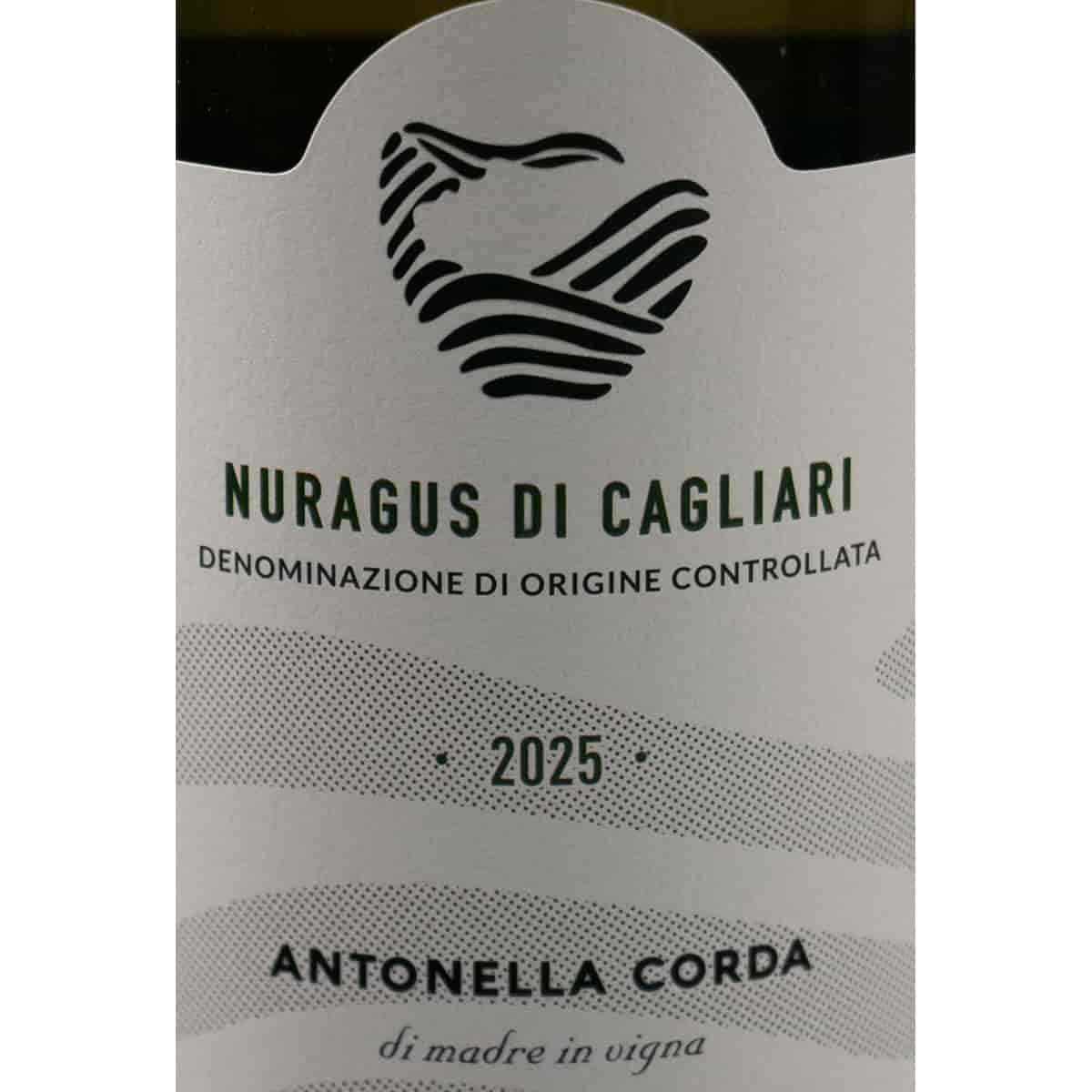 Antonella Corda Nuragus di Cagliari DOC BIO 2025 – 3×0,75 l – Sardischer Bio Weißwein – Trocken, mineralisch & elegant – Premium Wein aus Italien