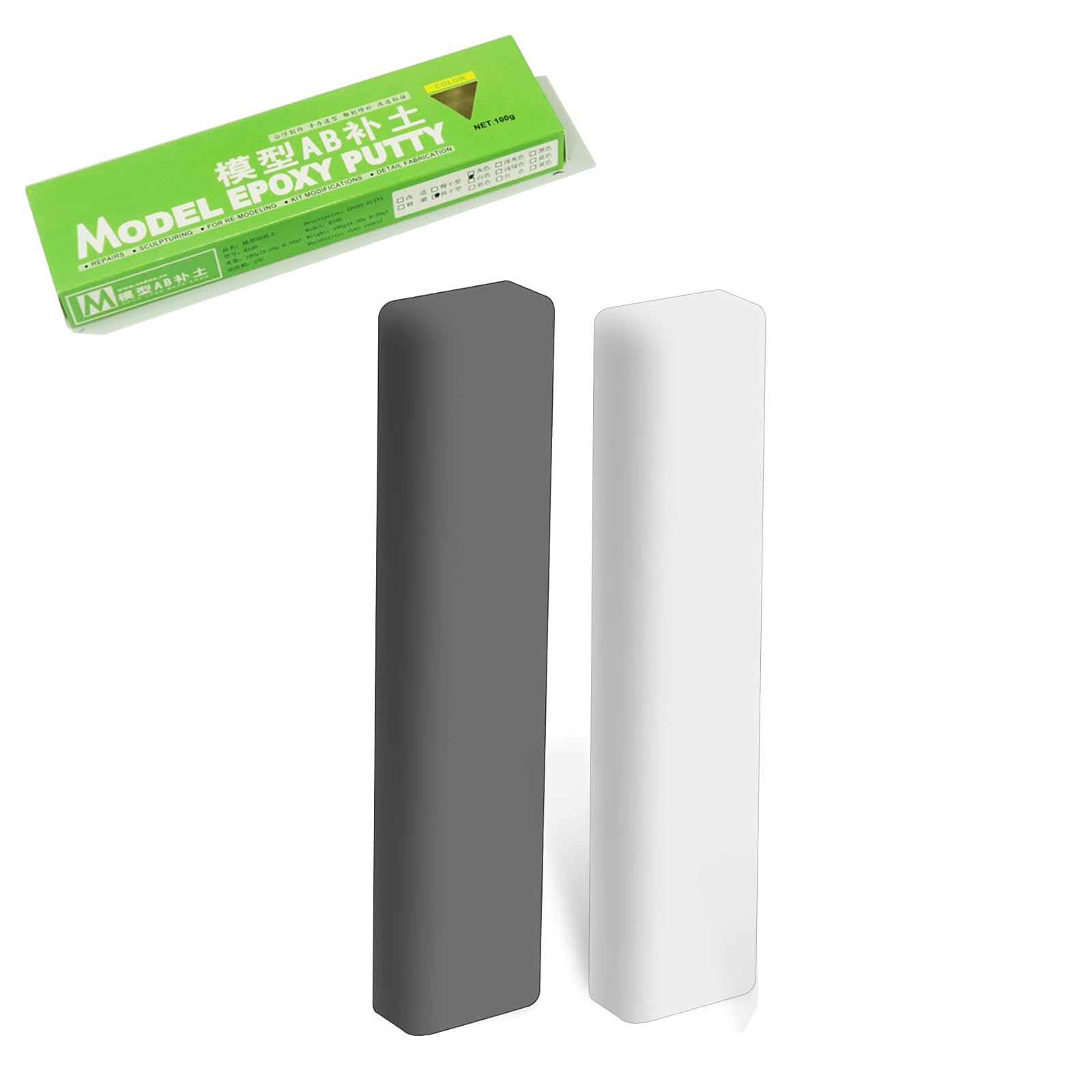 HBSTUDIO A B Epoxy Putty, 100g 2 Part Fast Repair Epoxy Glue, DIY,Pool Repair Putty, Metal, Plastic, Wood, Glass, Ceramic Crack Filler (White)