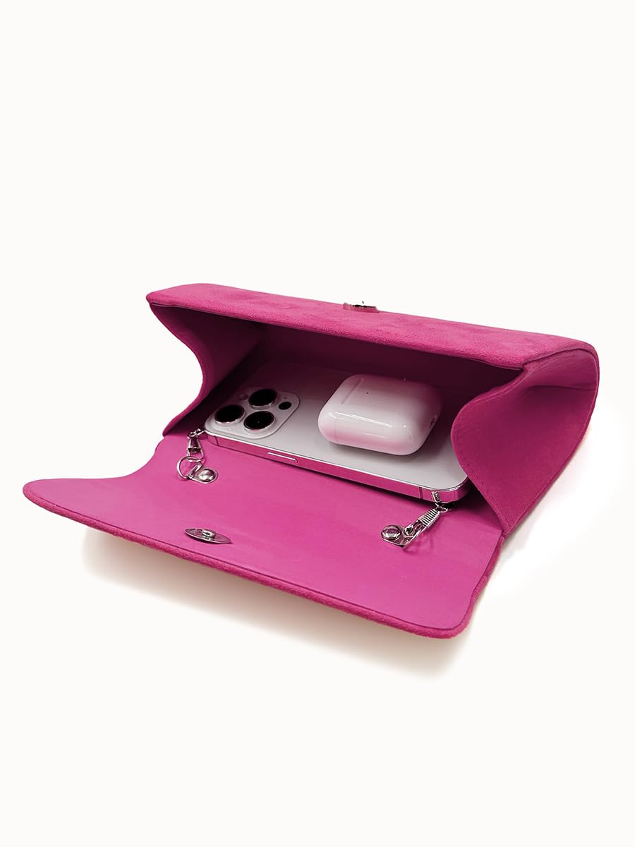 YYW Bolso de mano para mujer, bolso de noche, elegante bolso cruzado de terciopelo para fiesta, boda, baile de graduación