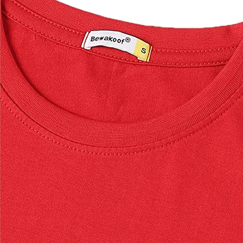 Image of Bewakoof Women's Graphic Printed 100% Cotton T-Shirt - Boyfriend Fit, Round Neck, Half Sleeve