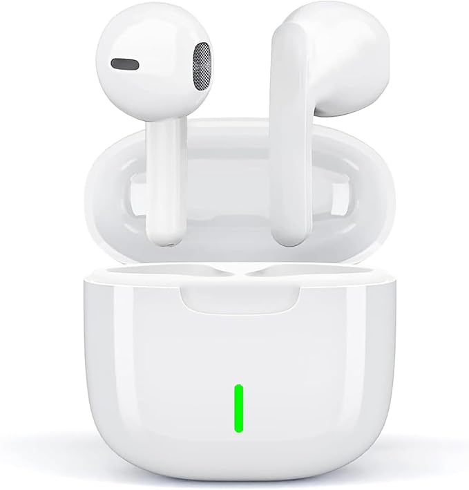 Auriculares Inalámbricos,In Ear Auriculares Bluetooth 5.3 con Cancelacion Ruido HD Mic, 50H HiFi Estéreo Cascos, Control Táctil, IPX7 Impermeable Deportes Audifonos Inalambricos para iPhone Android