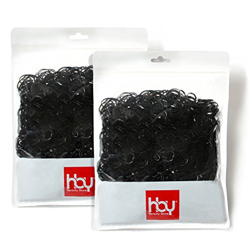 Baby Girl Hair Rubber Bands by HBY, Small Hair Holder Elastic Hair Ties Hair Accessories for Kids, 6000 Pack, Black